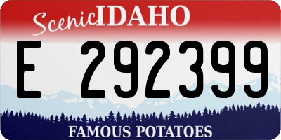 ID license plate E292399