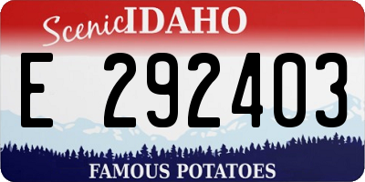 ID license plate E292403