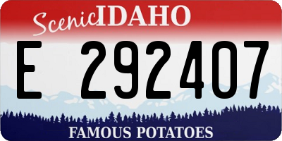 ID license plate E292407
