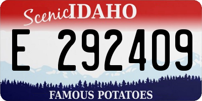 ID license plate E292409