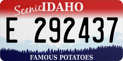 ID license plate E292437