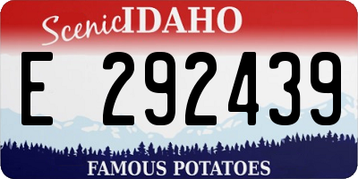 ID license plate E292439