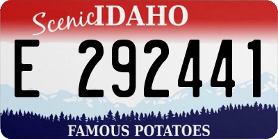 ID license plate E292441