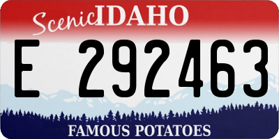 ID license plate E292463
