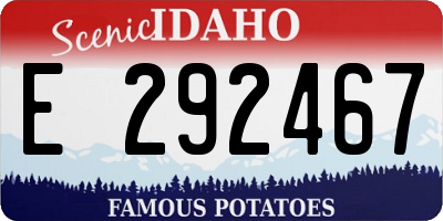 ID license plate E292467