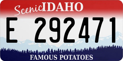 ID license plate E292471