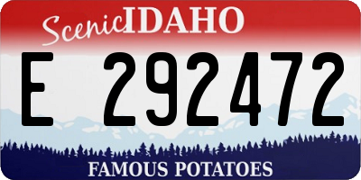 ID license plate E292472
