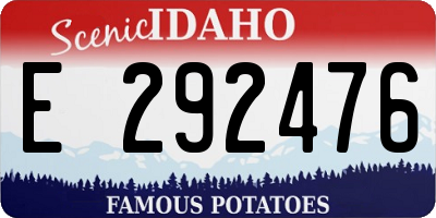 ID license plate E292476