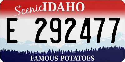 ID license plate E292477