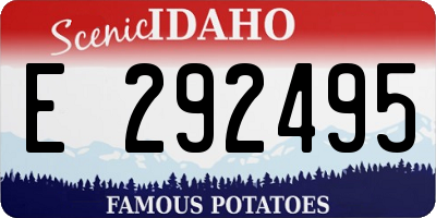 ID license plate E292495