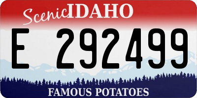 ID license plate E292499
