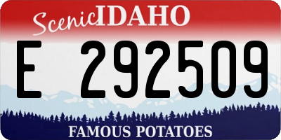 ID license plate E292509