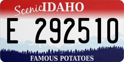 ID license plate E292510