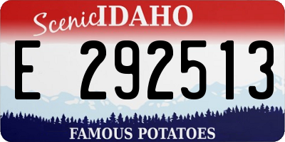 ID license plate E292513