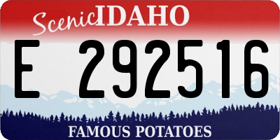 ID license plate E292516