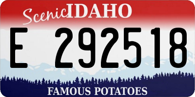 ID license plate E292518