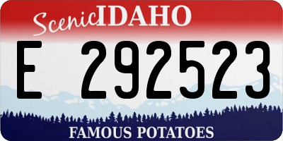 ID license plate E292523