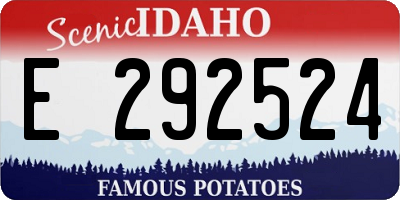 ID license plate E292524