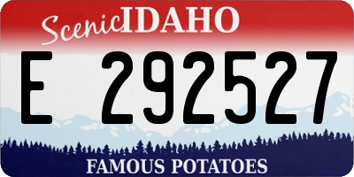 ID license plate E292527