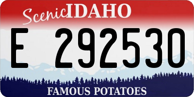 ID license plate E292530