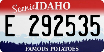 ID license plate E292535
