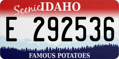 ID license plate E292536