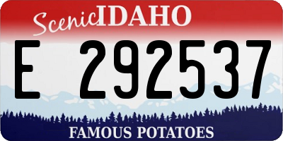 ID license plate E292537