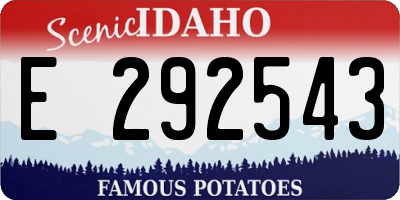 ID license plate E292543