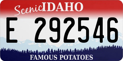 ID license plate E292546