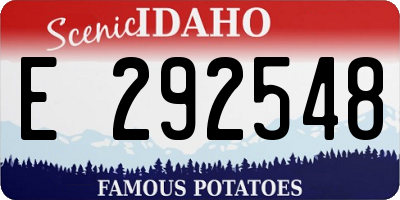 ID license plate E292548