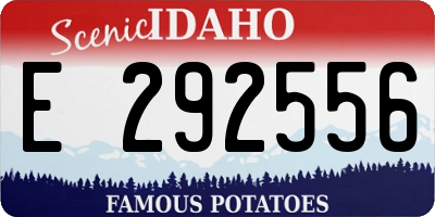 ID license plate E292556