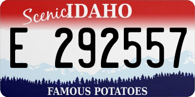 ID license plate E292557