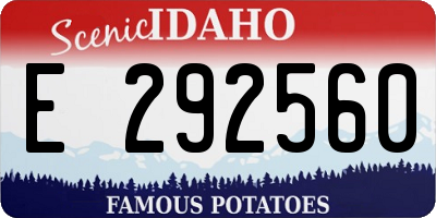 ID license plate E292560