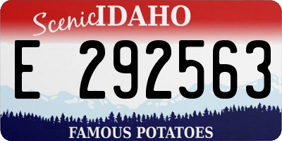ID license plate E292563
