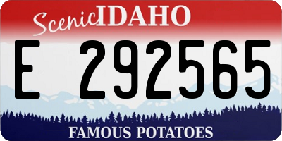 ID license plate E292565