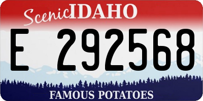 ID license plate E292568