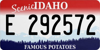 ID license plate E292572