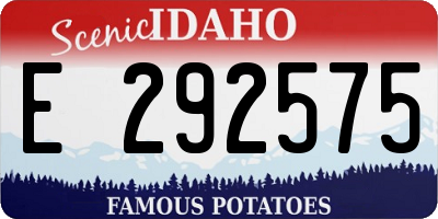 ID license plate E292575