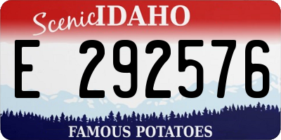 ID license plate E292576