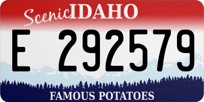 ID license plate E292579