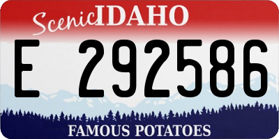 ID license plate E292586