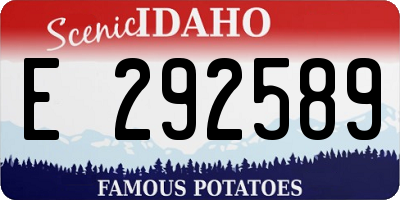 ID license plate E292589