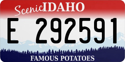 ID license plate E292591