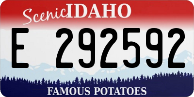 ID license plate E292592