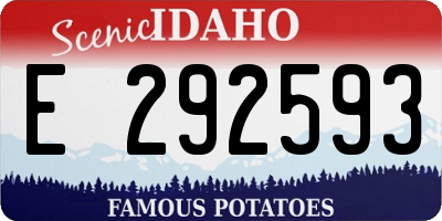 ID license plate E292593