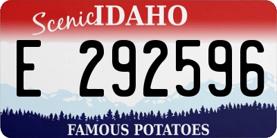 ID license plate E292596