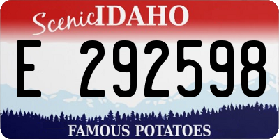 ID license plate E292598