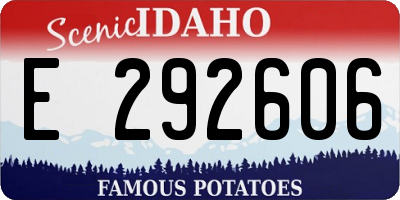 ID license plate E292606