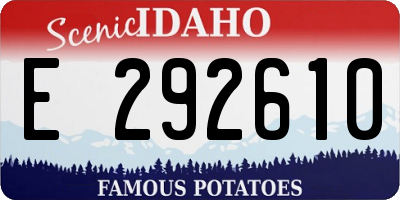 ID license plate E292610
