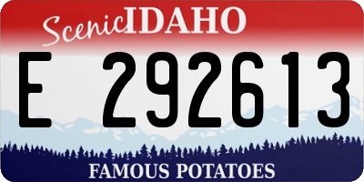 ID license plate E292613